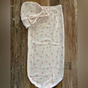 Itzy Ritzy Cutie Cocoon Sleep Sack and Hat Swaddle Set, 0-3 Months